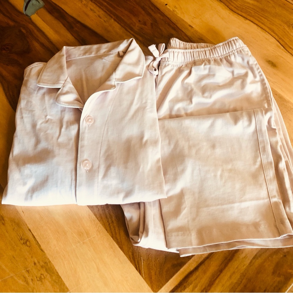 Topten10 woman Button-Up Pajama Set light blush size M